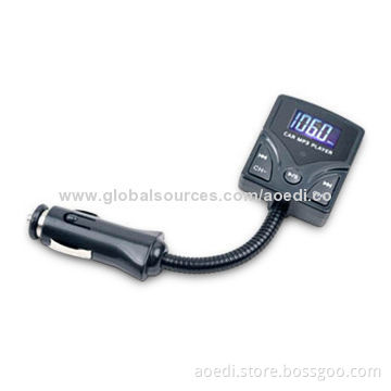 Car MP3 FM Transmitter with LED Screen, Supports SD, U-disk, Folder Selection and Resume Function